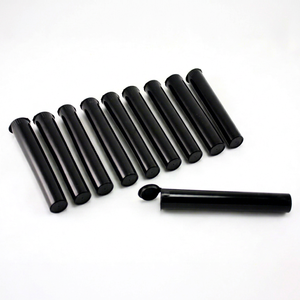 Flacon conique en plastique PP noir personnalisé de 19 mm * 116 mm, résistant aux enfants, avec bouchon CR anti-effraction, marque VANTUR - Product Image 1