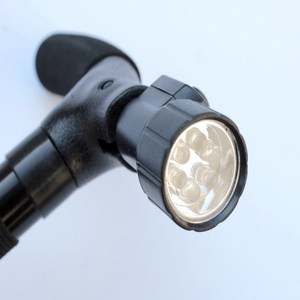 Bastón plegable con luz, bastón de aleación de aluminio con doble mango para personas mayores, diseño multifuncional de cuatro patas - Product Image 2