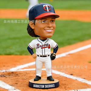 Custom Baseball Player <b>Bobblehead</b> Figurine Resin Collectible Toy For Fans Ivory White Unisex Decorations - Product Image 3