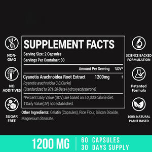 Puur Natuurlijk <span class=keywords><strong>Beta</strong></span> Ecdysteron Poeder 98% Maximale Zuiverheid Ecdysteron Supplementen <span class=keywords><strong>Beta</strong></span> Ecdysteron <span class=keywords><strong>Capsules</strong></span> - Product Image 3