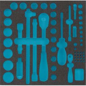 HAZET - 163-224L Inserto de espuma blanda de 2 componentes para 163-224/57 - EAN 4000896176328 TALLERES RODANTES BANDEJAS VACÍAS - Product Image 1