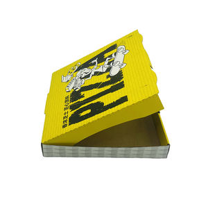 Caja de pizza corrugada de papel Kraft con logotipo personalizado de CHING <span class=keywords><strong>TA</strong></span>, cajas de comida ranuradas planas al por mayor con impresión de logotipo - Product Image 3