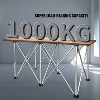 Table de support d'opération télescopique de travail solide et Durable en alliage d'aluminium jambe d'araignée pliante établi télescopique pour 10 jambes