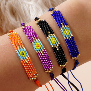 2026 en çok satan göz desen Miyuki boncuk bilezikler kadınlar için el yapımı renkli ve ayarlanabilir dokuma dize boncuk bilezikler - Product Image 5