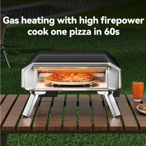 Nuovo <span class=keywords><strong>Forno</strong></span> per <span class=keywords><strong>Pizza</strong></span> a Gas Portatile da 16 Pollici per Uso Commerciale e Domestico con <span class=keywords><strong>Pietra</strong></span> Rotante Facile da Usare - Product Image 3