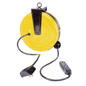 Dây điện 30FT có thể thu vào mở rộng dây Reel với sjtw dây PC vật liệu NEMA cắm retracting bánh xe - Product Image 2