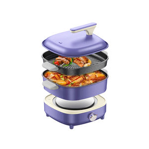 Grill de table pour fête tendance 2025, grill à <span class=keywords><strong>raclette</strong></span> d'intérieur, petit appareil de cuisine familial, barbecue électrique avec fondue - Product Image 1