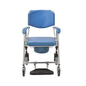 Chaise de toilette pliante à roulettes Wei Yikang avec siège et dossier pour personnes âgées et handicapées - Product Image 3