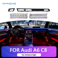 KYNCHO Audi A6 C8 Éclairage d'ambiance LED pour voiture, éclairage intérieur automatique, symphonie de couleurs, lampe décorative de voiture 12V, design invisible, couleur de rêve