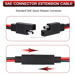 สายเชื่อมต่อ SAE แบบ 2 ขา ปลั๊กเดี่ยว สำหรับแผงโซลาร์เซลล์ <span class=keywords><strong>แบตเตอรี่</strong></span> สายไ<span class=keywords><strong>ฟ</strong></span> ปลั๊กถอด<span class=keywords><strong>เร</strong></span>็ว สายต่อพ่วงไฟ<span class=keywords><strong>ฟ</strong></span>้าสำหรับยา<span class=keywords><strong>น</strong></span>ยนต์ - Product Image 5