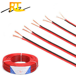 Câble de haut-parleur rouge et noir 300/500V, fils parallèles en PVC transparent, BVR BV RVV BVV - Product Image 4