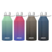 HAERS Logo personnalisé Flacon à vide Bouteille d'eau thermique pour le sport Bouteille thermos isolée en acier inoxydable 304 Bouteille de boisson sans BPA