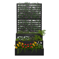 Jardinière Modulaire Extérieure en Acier Galvanisé – Bac de Culture Surélevé Écologique pour Légumes Verts et Fleurs – Écran d'Intimité