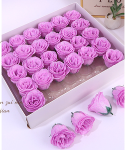 Cabeças de Flores de Rosa com Glitter Cristal e Lantejoulas, 7cm de Diâmetro, Rosas Artificiais com Glitter para Buquês de Ano Novo e Dia dos Namorados - Product Image 2