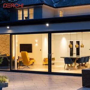 Sang Trọng Nhiệm Vụ Nặng Nề Mỏng Khung Toàn Cảnh Lớn Glass Bảng Điều Chỉnh Kính Trượt Nhôm Cửa Cho Biệt Thự Nhà - Product Image 3