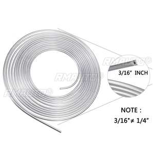 Tuyau en spirale de 7,62 m (25 pi) en cuivre nickelé pour frein, diamètre extérieur 3/16 po, tube de conduite argenté en zinc - Product Image 3