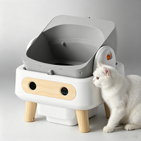 <strong>Automatic</strong> Self Cleaning Easy Clean Eco-Friendly <strong>Cat</strong> Litter Box 75L Open-<strong>Top</strong> Odor Control Smart <strong>Toilet</strong> for Multi-<strong>Cat</strong> Household