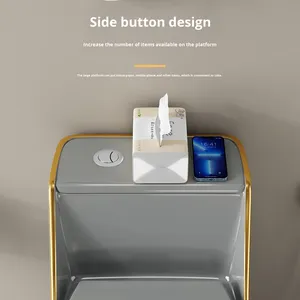 Ceramica moderna un pezzo Super vorticoso sifone ad alto impatto Anti-block odore deodorante serbatoio nascosto facile da pulire smaltato - Product Image 3