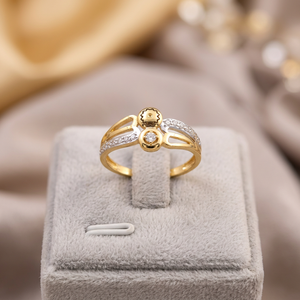 18K <b>Gold</b> Luxury <b>Cocktail</b> <b>Ring</b> for Women with Sparkling Cubic Zirconia Accents for Wedding and Daily Wear Gift - Product Image 3