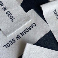 Etiquette de logo de marque tissée personnalisée privée personnalise l'étiquette tissée Vetement pour les vêtements
