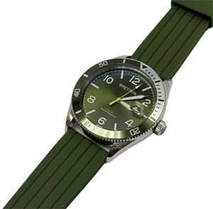 <span class=keywords><strong>Montre</strong></span> de plongée pour <span class=keywords><strong>homme</strong></span> avec lunette rotative verte, cadran vert, <span class=keywords><strong>bracelet</strong></span> en silicone vert rainuré, fenêtre de date, <span class=keywords><strong>montre</strong></span>-<span class=keywords><strong>bracelet</strong></span> sportive quotidienne étanche - Product Image 3