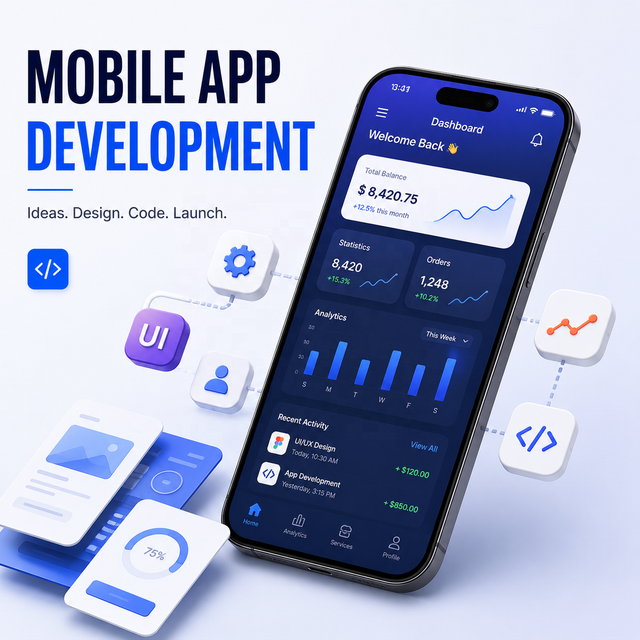 Custom Mobile App Development Services with E Commerce Website Solutions for Android and IOS