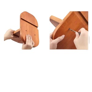 Wooden Wall Mounted Plant Display <b>Shelf</b> Oval Shape Multi Functional Storage <b>Rack</b> For Indoor Decor - Product Image 5