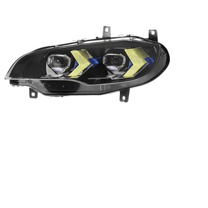 For 08-14 <b>Headlight</b> Assembly E71 Modified New Dual-color <b>LED</b> 12V Daytime Running Light Lens 12V <b>LED</b> <b>Headlights</b> for 08-14 Headlig - Product Image 1
