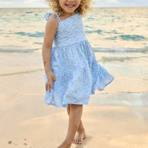 Hot Selling Hawaiian Dress 100% Rayon Voile Beach Dress Custom Printed Children's Sling Midi Dress - Product Image 2