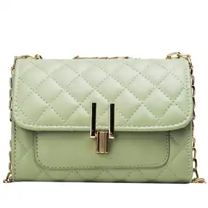 View larger image Add to Compare Share New Small Square Diamond Lattice Bag Pu Solid Zipper Fashion Single Shoulder