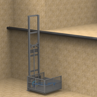 WIZ Bestseller 500kg-2000kg Kleiner Fracht-Vertikalmastlift mit Hydraulischer PLC-Steuerung China Lift