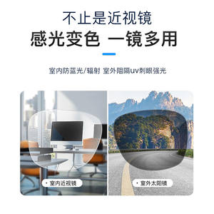 Lentes Fotocromáticas Mirror One Factory 1.74 de Resina con Protección Anti Luz Azul para Miopía, Cambio de Color Gris - Product Image 5