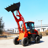 Chargeurs sur pneus agricoles CE mini 1,2t/1,5t/2t, machines de terrassement diesel, mini-chargeur frontal avec déneigement