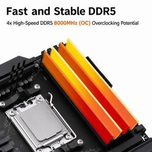 Placa Base MAXSUN TERMINATOR B850M PRO DARK WIFI AM5 12+2+1 Fases <span class=keywords><strong>Dr</strong></span>.Mos 3 X M.2 Liberación Rápida GPU DDR5 MATX PCIe 5.0 - Product Image 5