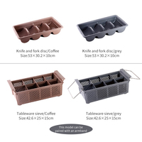 Égouttoir à vaisselle en plastique à 8 compartiments, type sur pied, avec poignée, support de rangement pour couverts, organisateur d'ustensiles de cuisine, qualité alimentaire