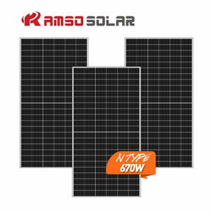 Panneau solaire TOPcon <span class=keywords><strong>AMSO</strong></span>, économique et de haute qualité, résistant aux intempéries, 670W, pour usage domestique, type N - Product Image 1