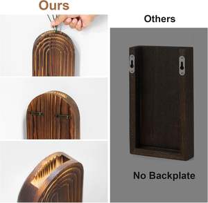 Ensemble de jardinières suspendues et murales Boho, 2 pièces, motif grain de bois, pour plantes et fleurs d'intérieur, salon, chambre, salle de bain, patio (marron) - Product Image 5