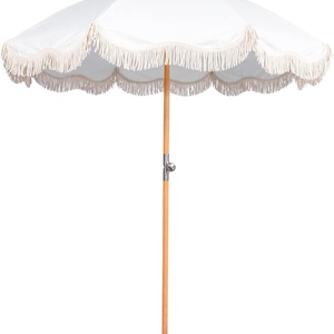 Custom Design Tassels Foldable Sun Umbrella Grass Beach Umbrella Outdoor Beach Umbrella - Product Image 3