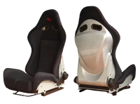 Siège de course réglable Lowmax CF, siège baquet, fabriqué en fibre de verre, tissu en fibre de carbone, cuir, PVC, matériaux PU - Nouveau modèle sportif