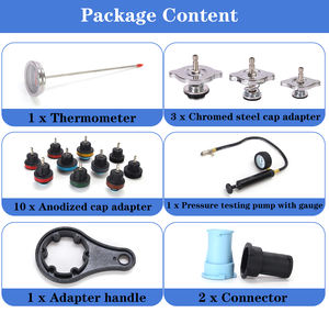 ชุดทดสอบแรงดันหม้อน้ำ18ชิ้นถังเก็บน้ำรถยนต์เครื่องมือทดสอบแรงดันระบบระบายความร้อนตรวจจับการรั่วไหล - Product Image 6