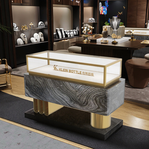 Sang trọng Boutique nội thất Modular Glass Thép Acrylic cửa hàng đồ trang sức hiển thị tường đơn vị LED chiếu sáng tập trung Hệ thống khóa thẻ - Product Image 3