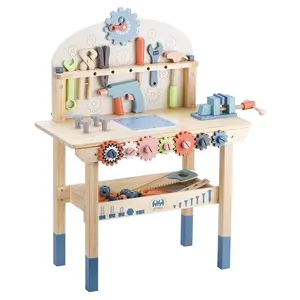 Kit per bambini fai finta di giocare meccanico in legno Set di strumenti giocattolo da tavolo