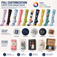 Calcetines Personalizados Hasta la Rodilla, Impresión Digital por Sublimación de 360 Grados, Calcetines con Logotipo Personalizado, Venta al Por Mayor, OEM, ODM, para Hombre y Mujer