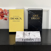 Décorations de bureau à domicile en gros, boîtes à livres rectangulaires décoratives personnalisées, créatives, pliables, imprimées, avec estampage à chaud