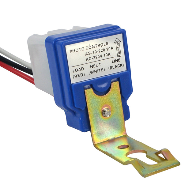 DC12V AC220V Photoelectric Street Lighting Control Automatic Day Night Photocell AS-10 10A