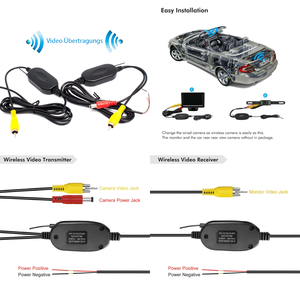 Transmisor y Receptor de Señal de Video RCA Inalámbrico Podofo 2.4G Universal para <span class=keywords><strong>Cámara</strong></span> de Visión Trasera de Coche 12V - Product Image 3