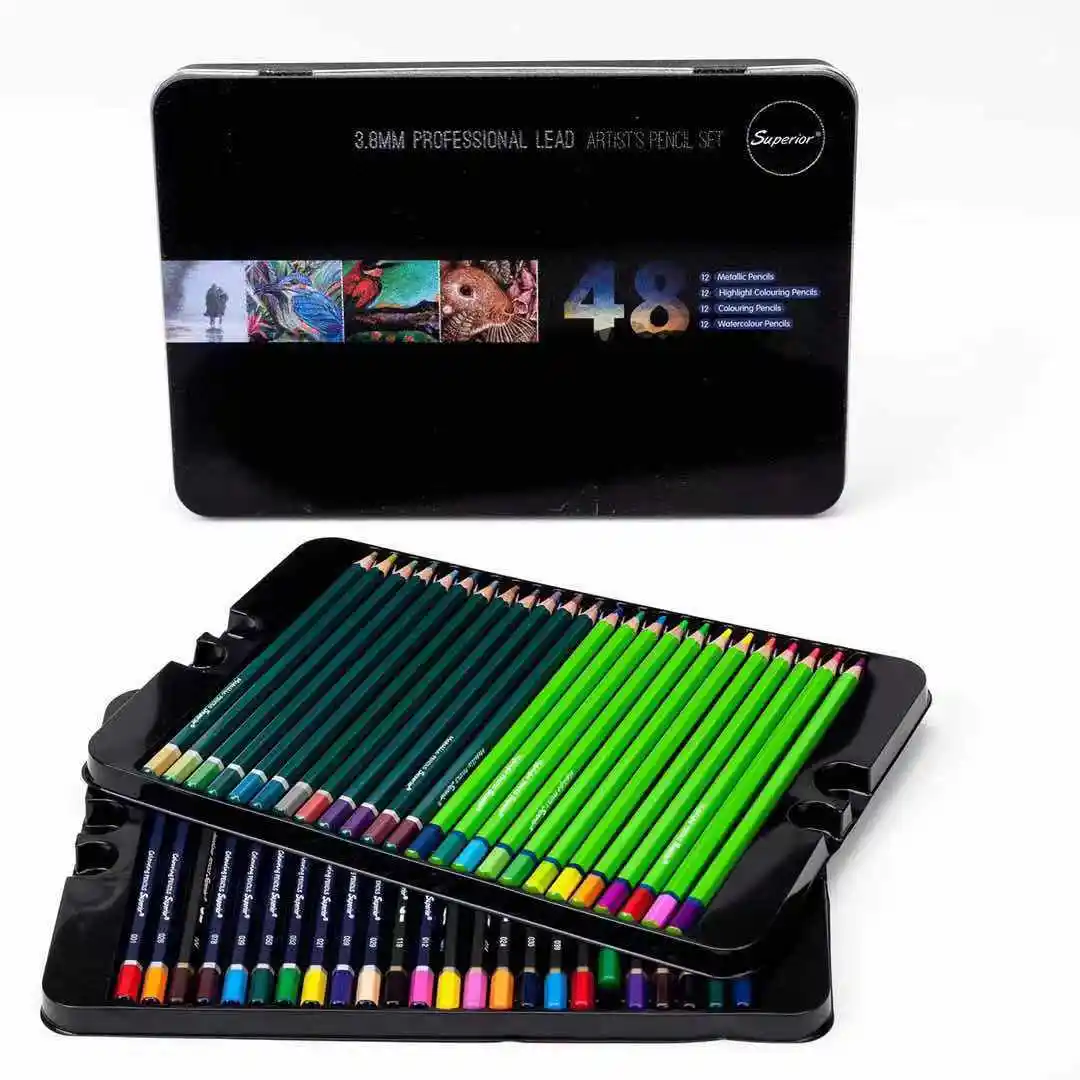120 Colors Wooden Colored Pencils Artist Sketching Drawing Pencils for Adults Kids Beginners