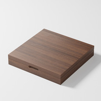 Boîte de dattes de chocolat en bois de luxe faite à la main pour l'affichage de cadeau de Ramadan personnalisable pour l'utilisation d'autocollants de cadre de photo d'artisanat de bougie