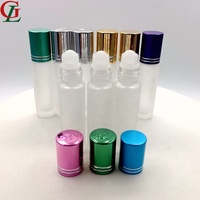 Bouteille à rouler, bouchon à vis rond, verre Transparent givré, emballage cosmétique, écran d'impression, vente chaude, 10ml, marron, 5ml, 10ml