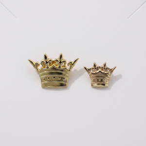 Produttore personalizzato 3D oro e argento placcato corona reale re regina spille metallo artigianato corona distintivo corona - Product Image 6